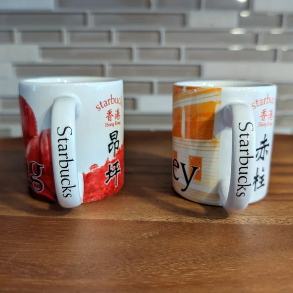 nwot RARE vintage 2010 Starbucks CITY MUG Collector ceramic espresso cups HK - Picture 4 of 9